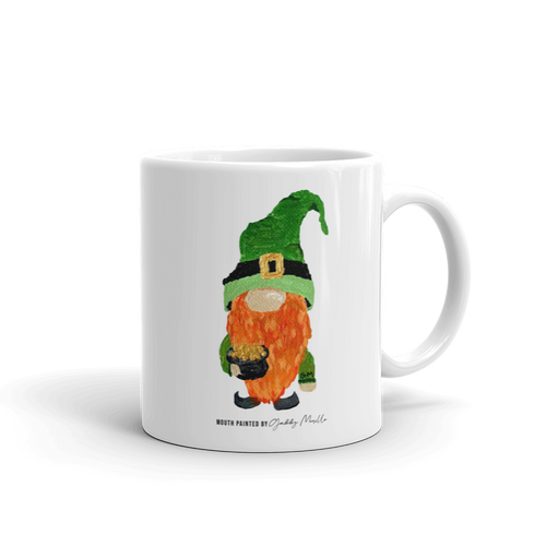Irish Gnome White glossy mug