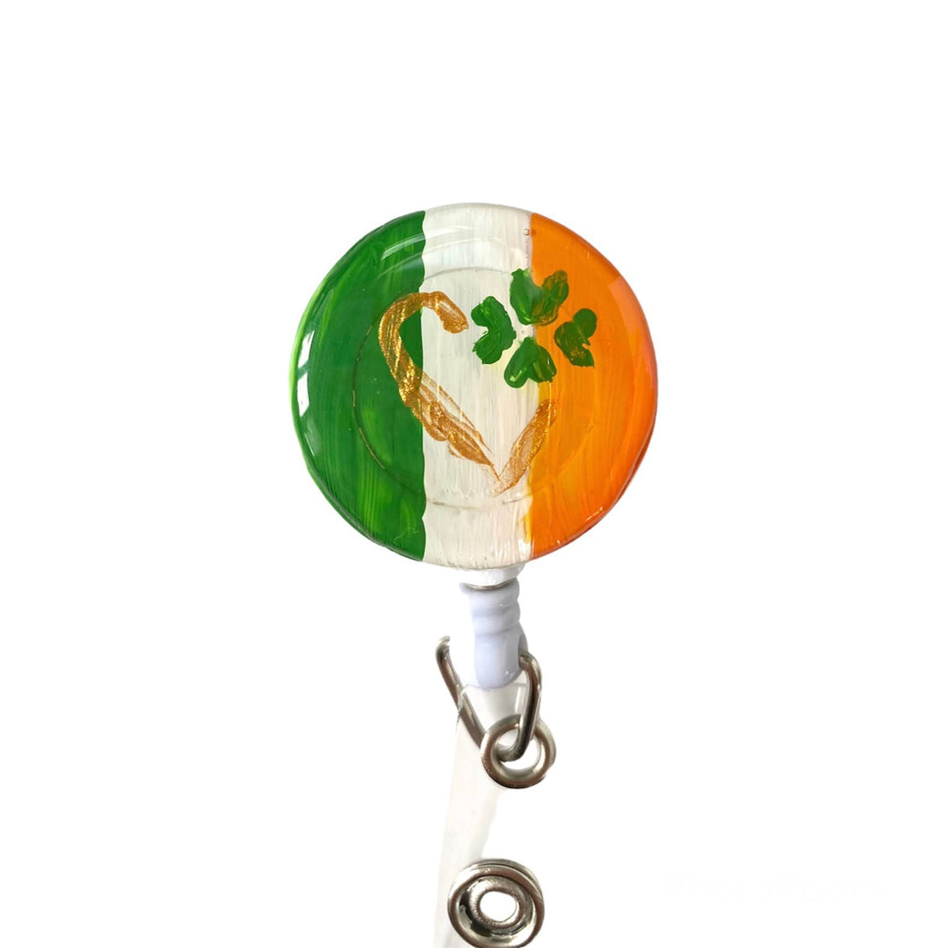 Irish Flag ID badge reel