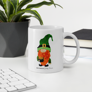 Irish Gnome White glossy mug