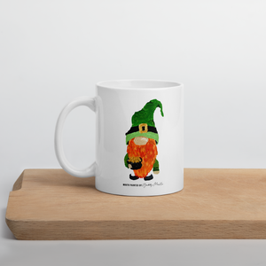 Irish Gnome White glossy mug