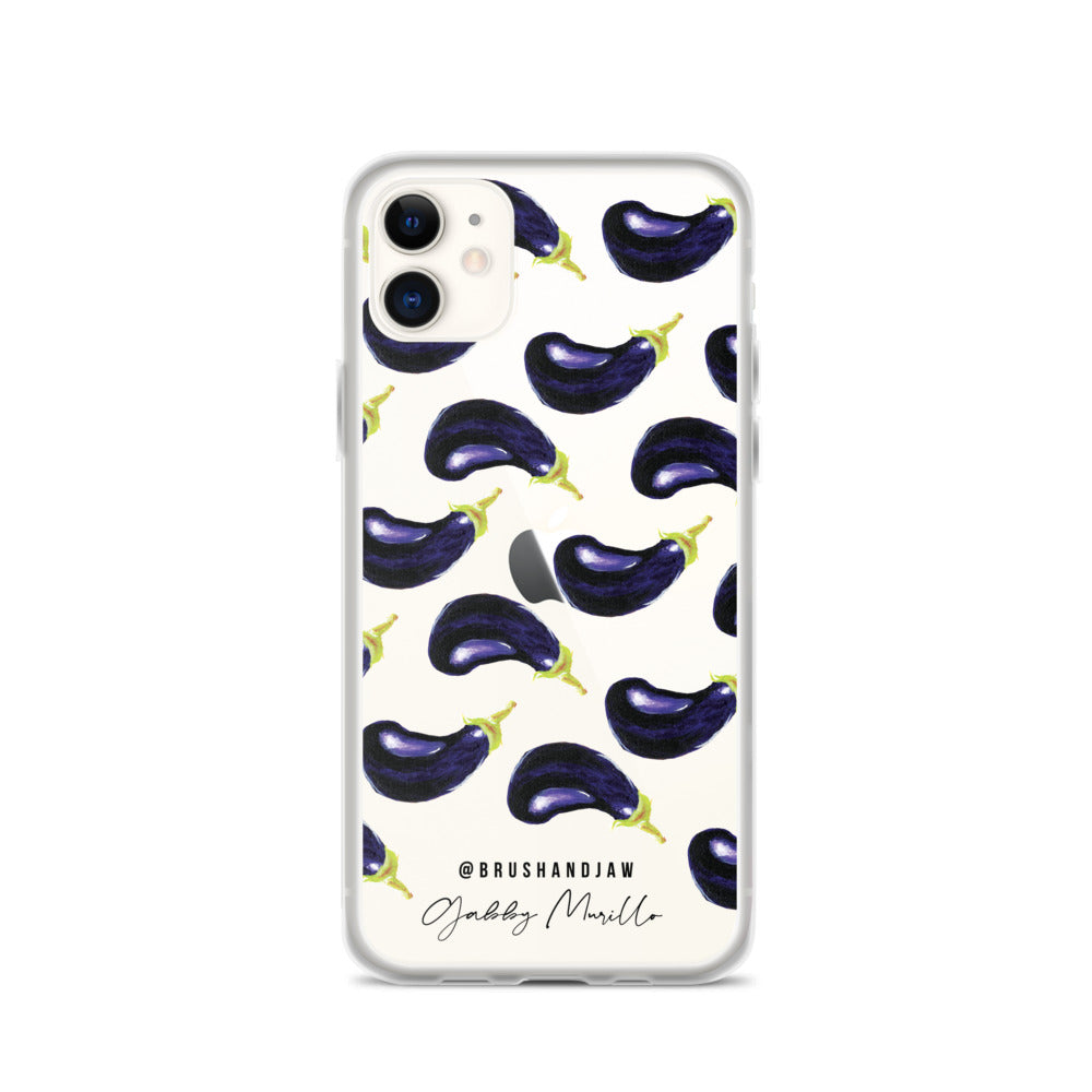 Eggplant Pattern iPhone Case