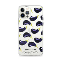 Load image into Gallery viewer, Eggplant Pattern iPhone Case
