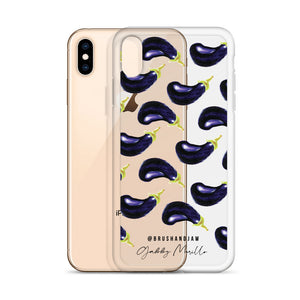 Eggplant Pattern iPhone Case