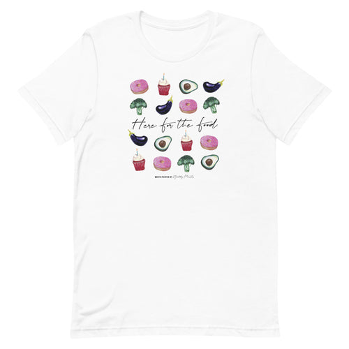 Here For The Food White Tee